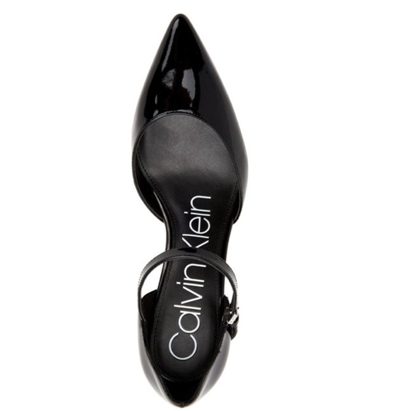CALVIN Klein Womens Roya Patent Leather Dress Heels Black Size 11 NIB - Picture 3 of 10